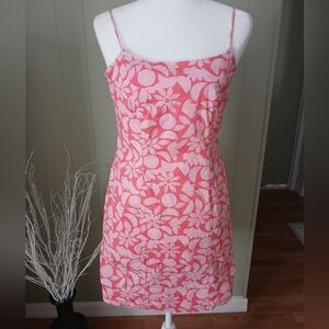 Vintage Lilly Pulitzer Pink Lemons Floral Sun Dress Size 6 Beachy Coastal. FL